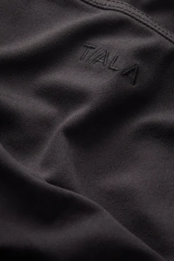 365 Boat Neck Long Sleeve Top - Shadow Black