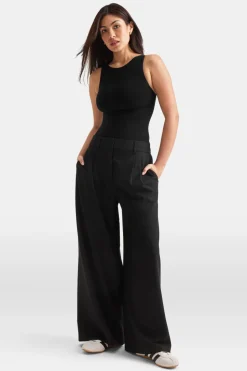 365 Contour Boat Neck Bodysuit - Shadow Black