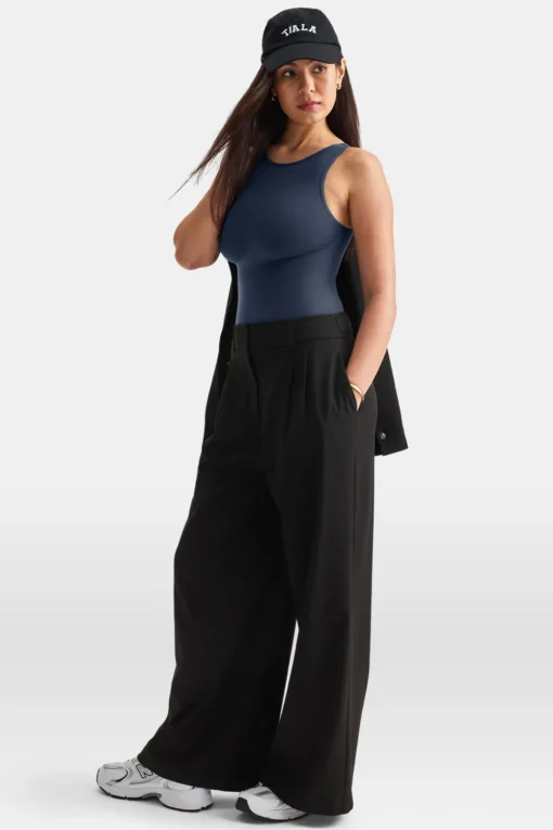 365 Contour Boat Neck Bodysuit - Washed Navy