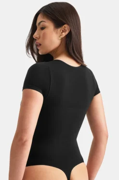 365 Contour Crew Neck Bodysuit - Shadow Black