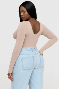 365 Contour Long Sleeve Bodysuit - Cappuccino
