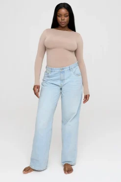 365 Contour Long Sleeve Bodysuit - Cappuccino