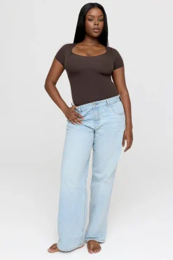 365 Contour Short Sleeve Shaping Bodysuit - Espresso