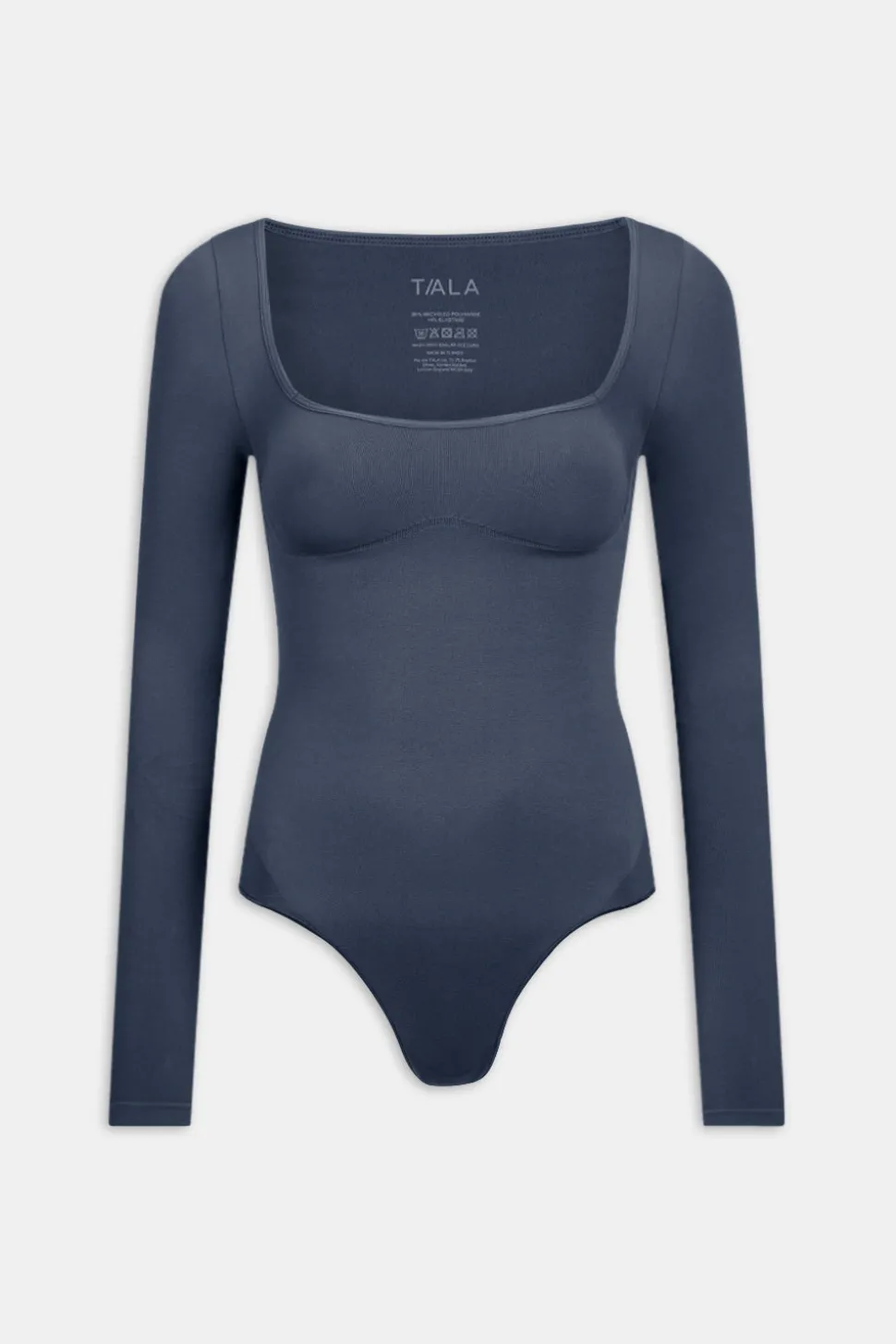 365 Contour Square Neck Bodysuit - Washed Navy
