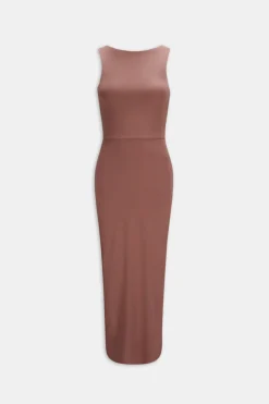 365 Open Back Maxi Dress - Clay