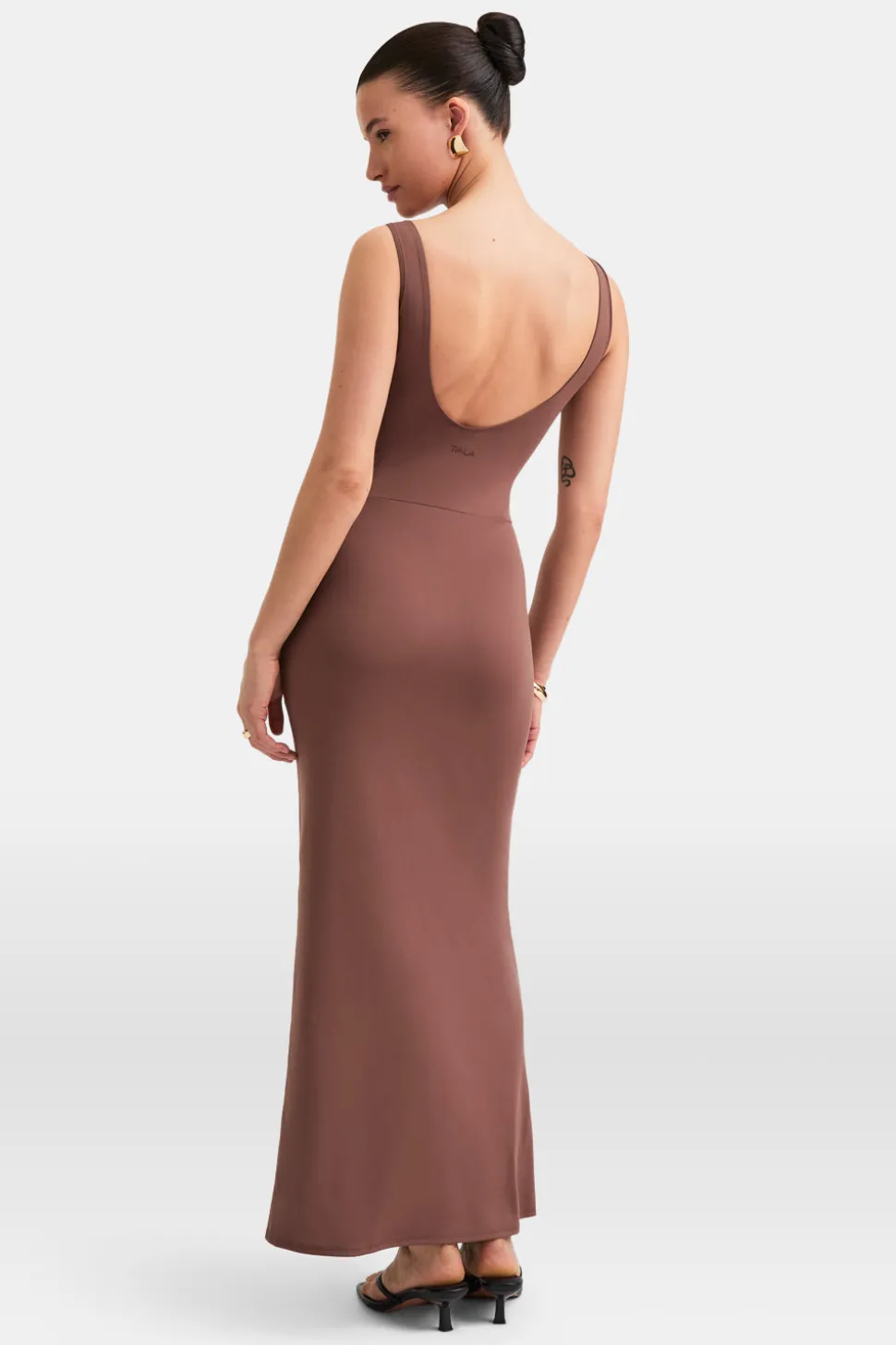 365 Open Back Maxi Dress - Clay
