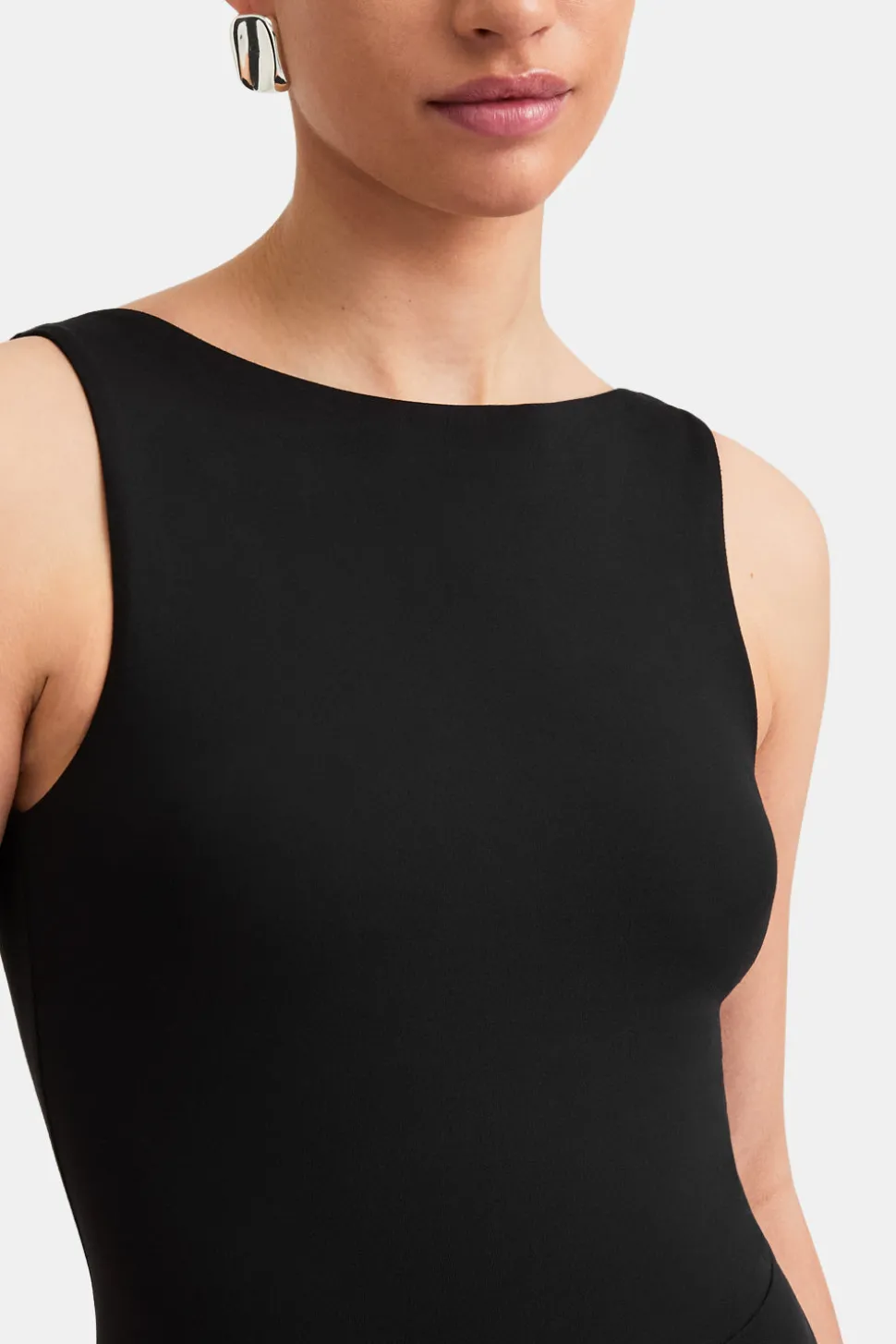 365 Open Back Maxi Dress - Shadow Black