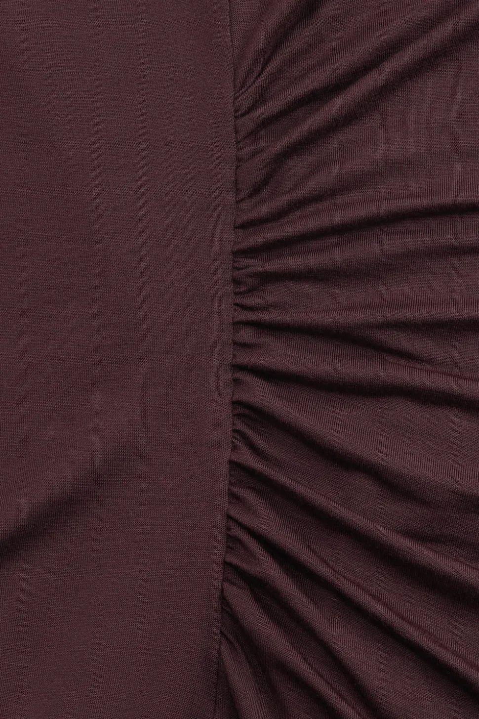 365 Ruched Side Boat Neck Maxi Dress - Mulled Wine