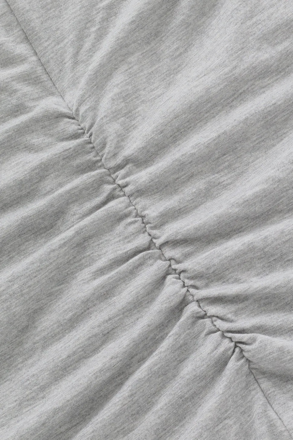 365 Ruched Side Boat Neck Top - Grey Marl