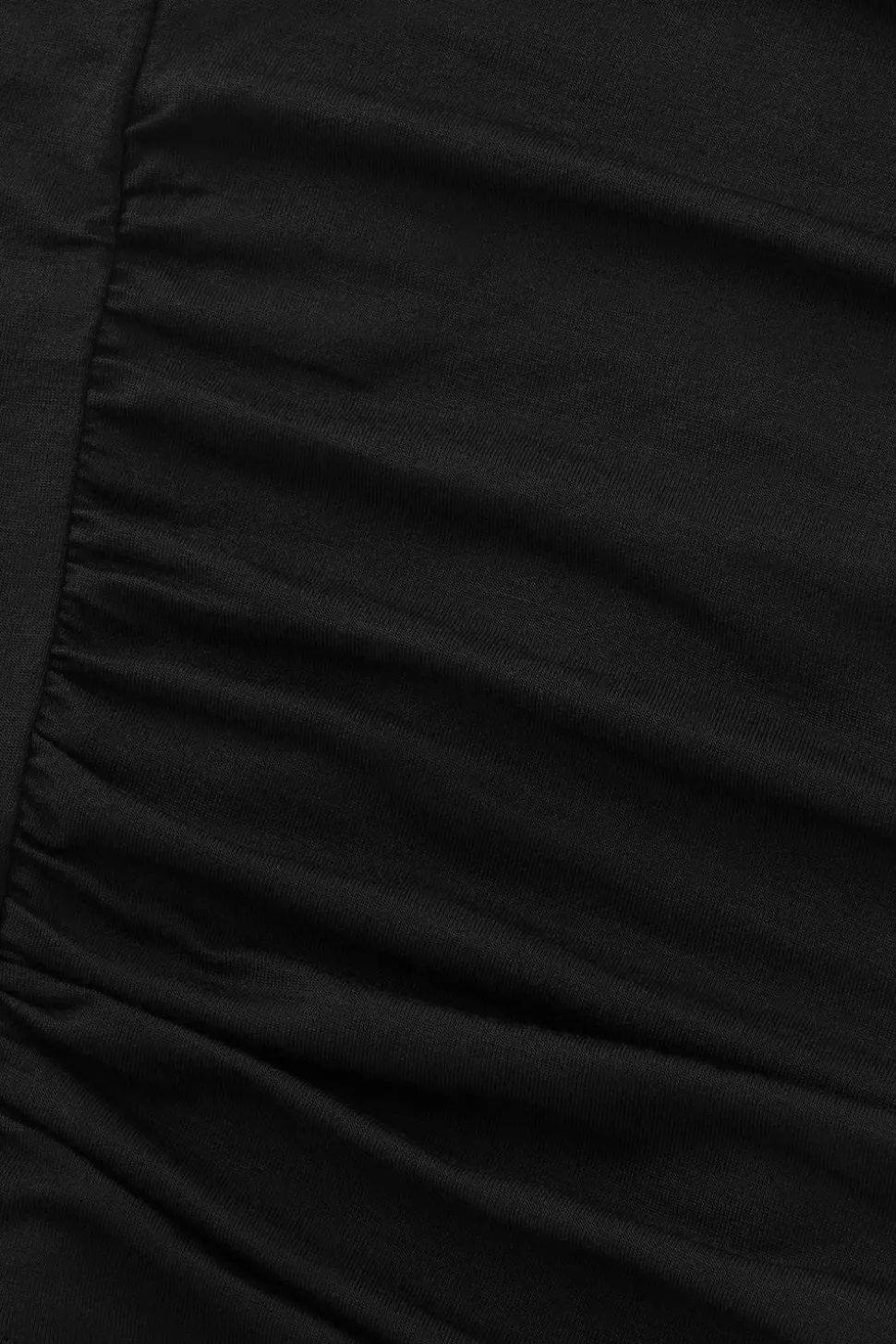 365 Ruched Side Open Back Long Sleeve Top - Shadow Black