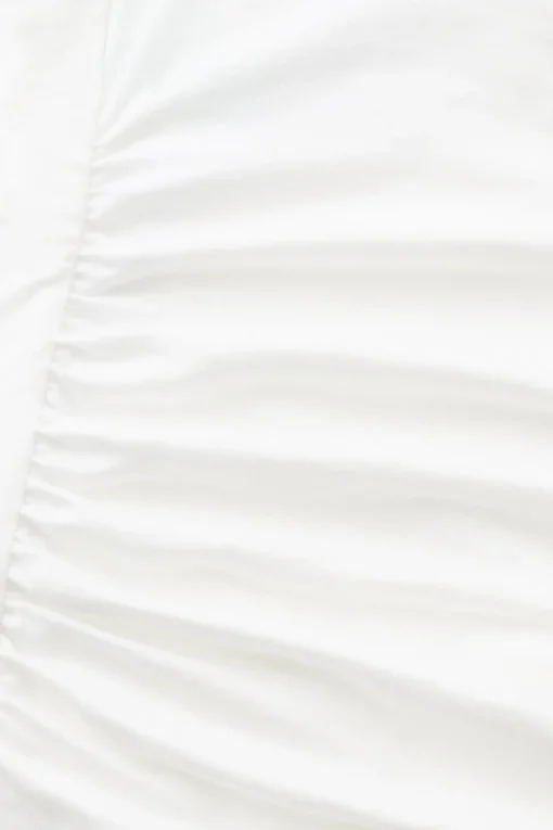 365 Ruched Side Open Back Long Sleeve Top - Coconut Milk