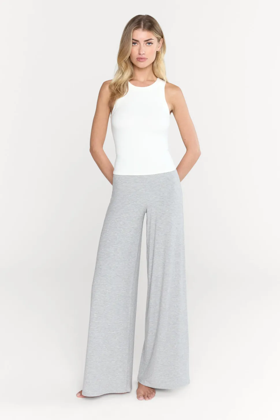 365 Sculpting Lounge Racer Tank - Coconut Milk