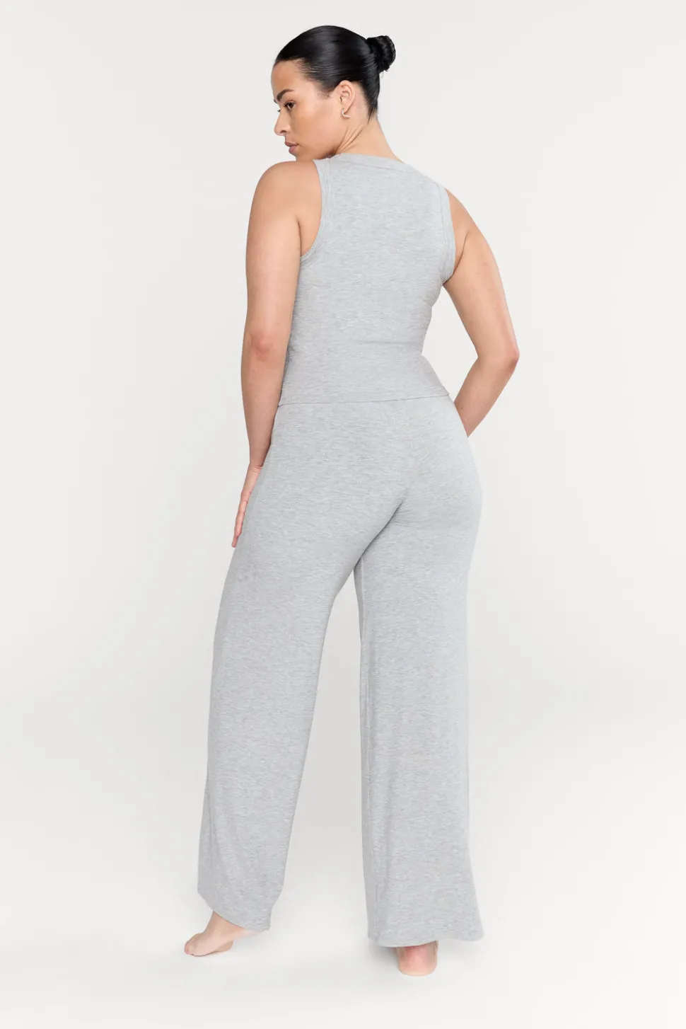 365 Sculpting Lounge Racer Tank - Grey Marl