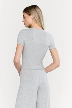 365 Sculpting Lounge Short Sleeve T-Shirt - Grey Marl