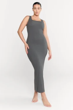 365 Sculpting Lounge Square Neck Maxi Dress - Dark Olive