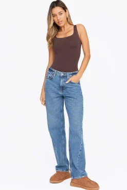 365 Second Skin Scoop Neck Bodysuit - Espresso