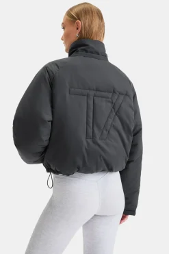 Cocoon T Logo Reversible Puffer Jacket - Black