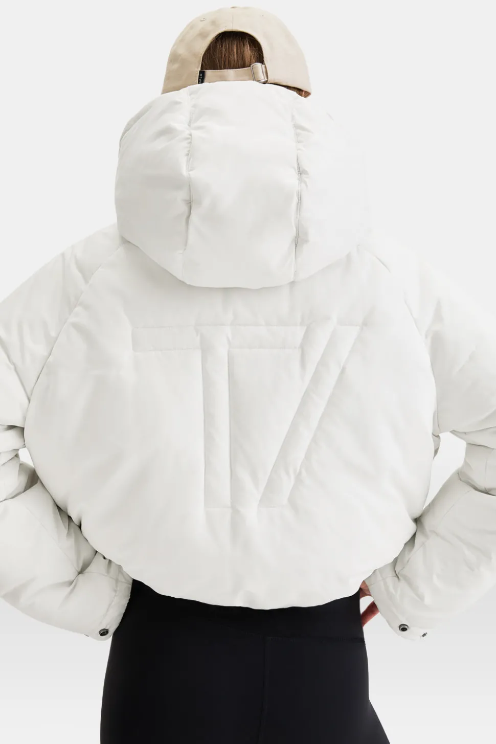 Cocoon T Logo Reversible Puffer Jacket - Coconut Milk