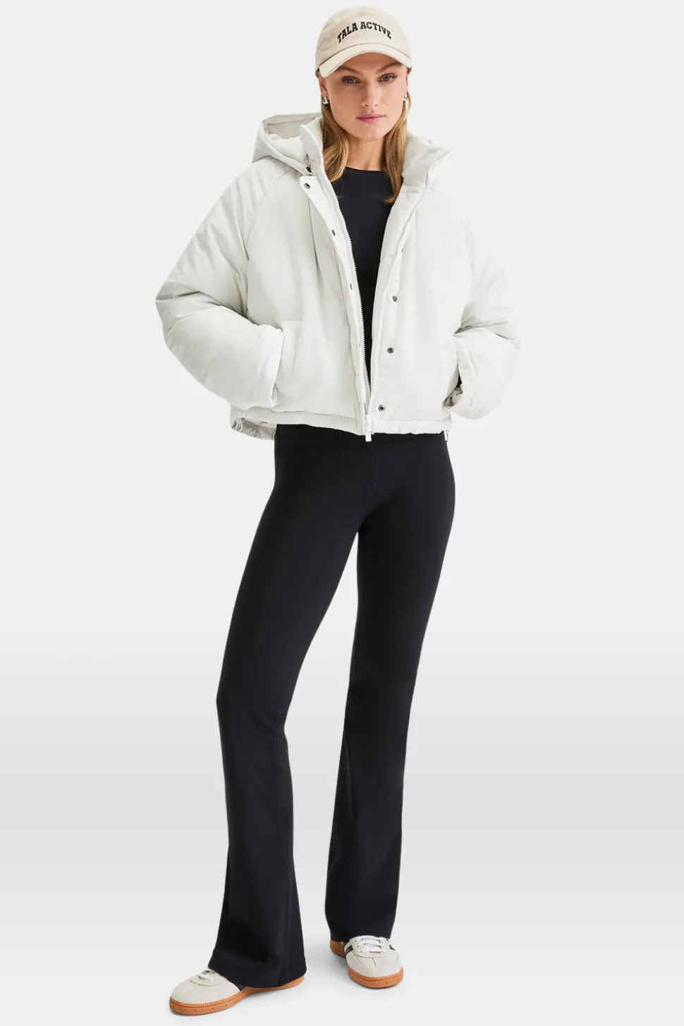 Cocoon T Logo Reversible Puffer Jacket - Coconut Milk