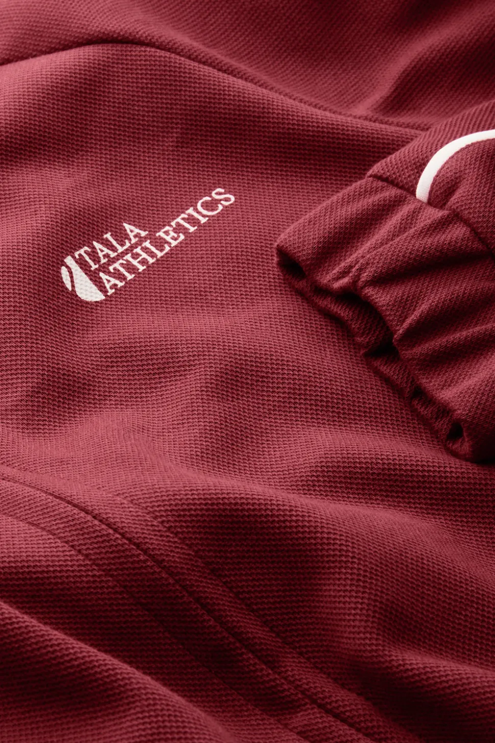 Contrast Piping Track Jacket - Vintage Red