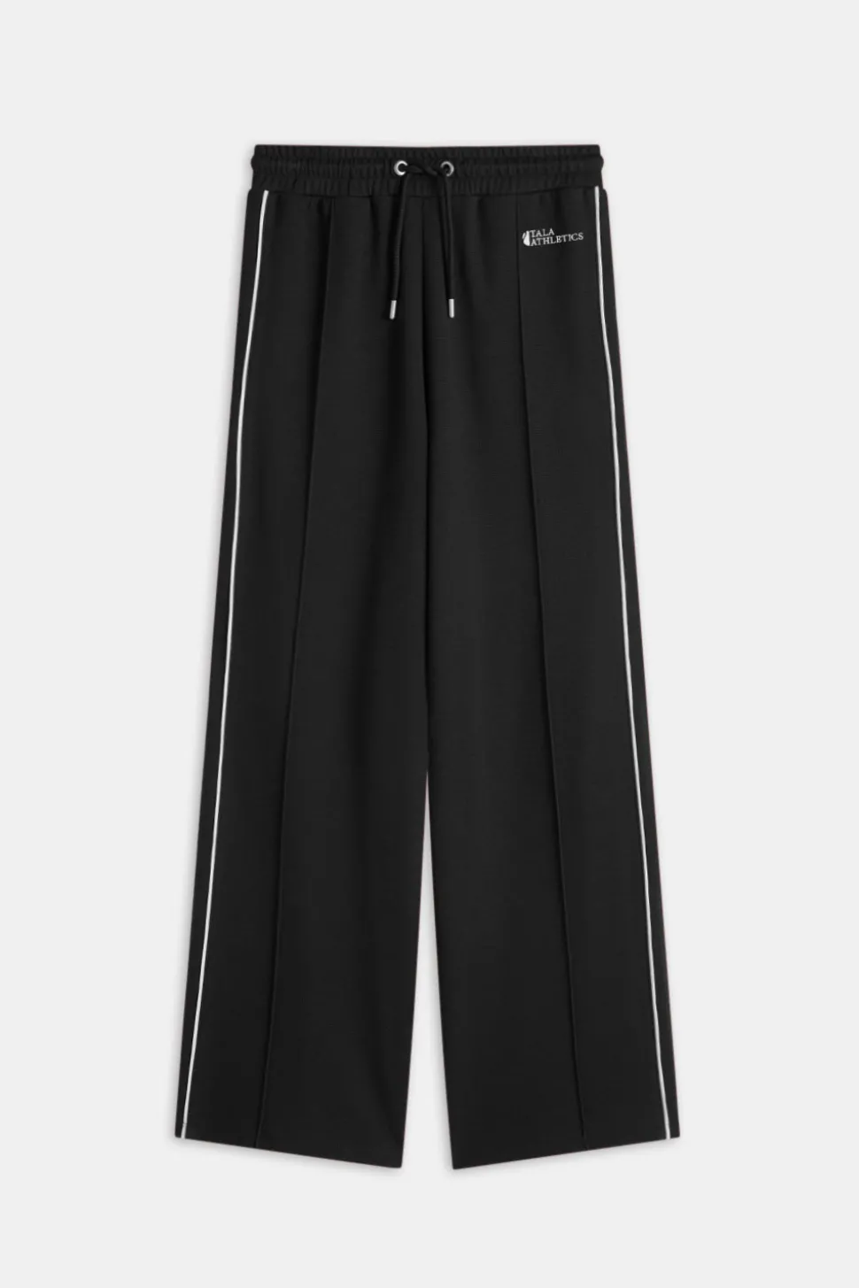Contrast Piping Track Pant - Shadow Black