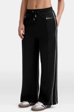 Contrast Piping Track Pant - Shadow Black