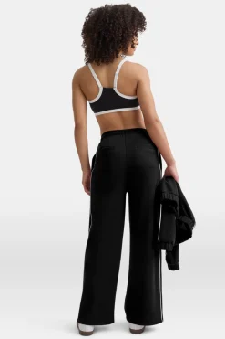 Contrast Piping Track Pant - Shadow Black