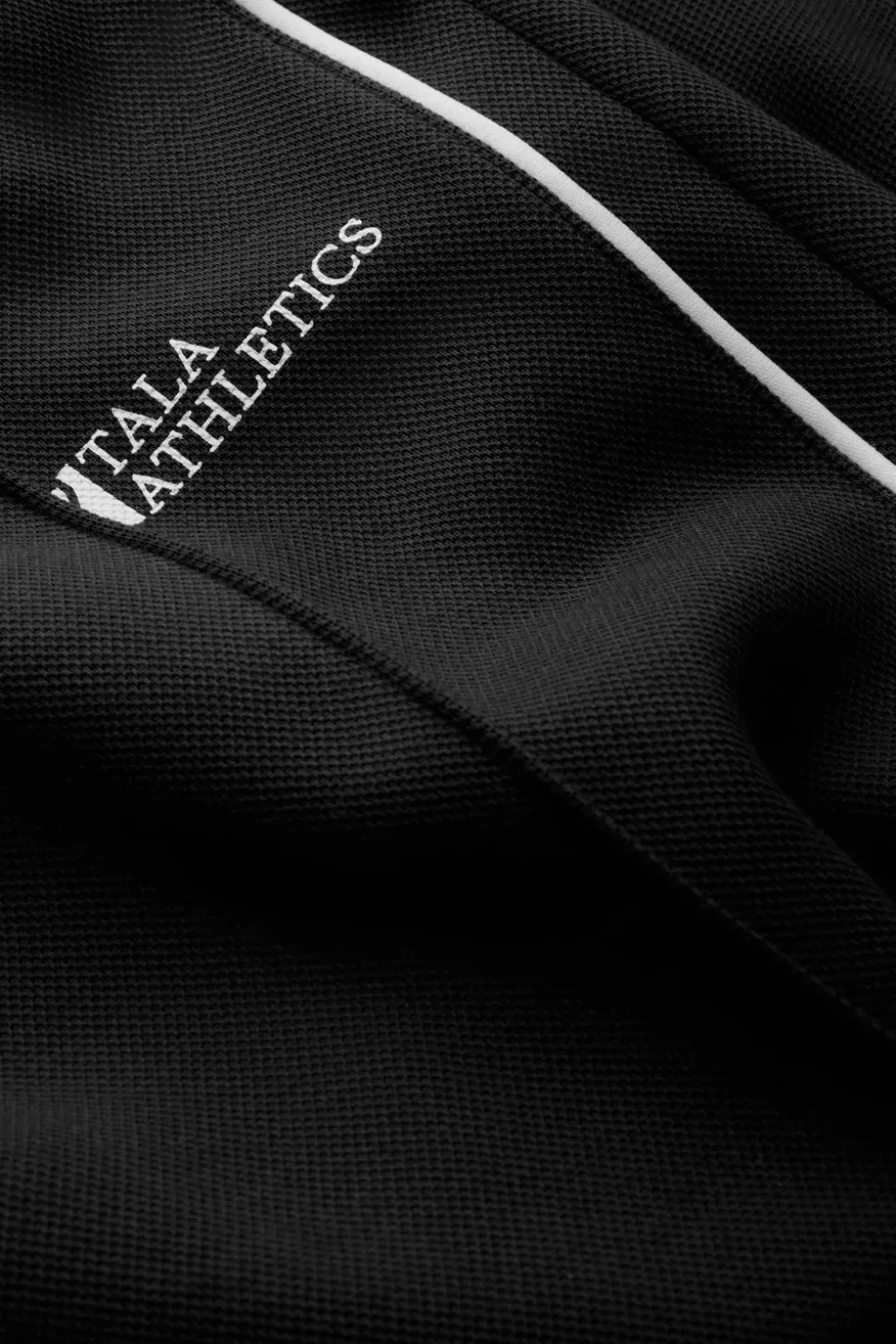 Contrast Piping Track Pant - Shadow Black