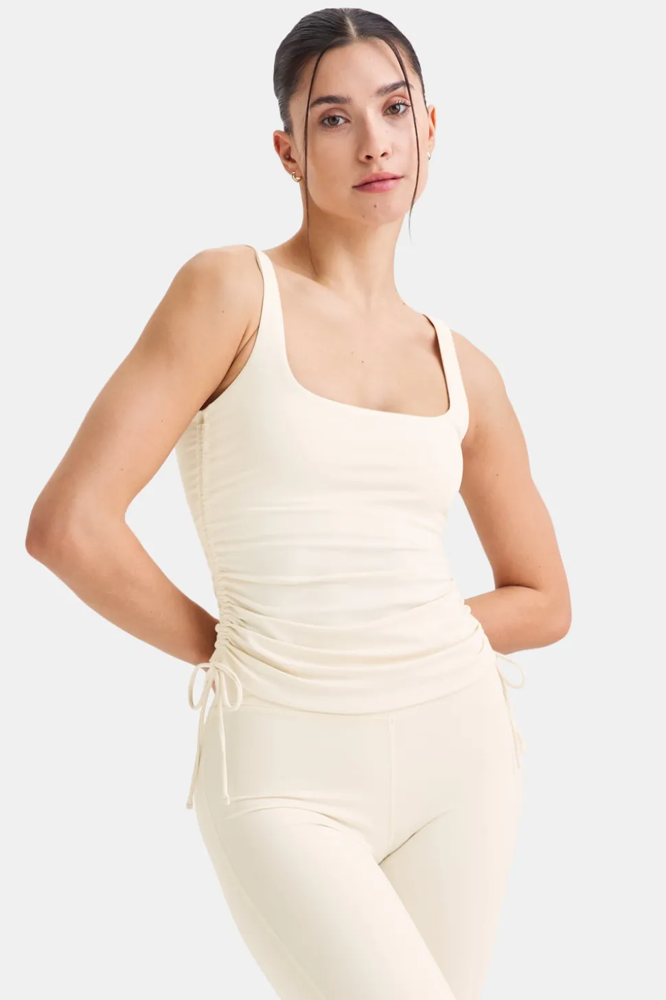 DayFlex Adjustable Side Tie Vest - Buttermilk