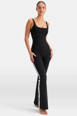 DayFlex Built-In Support Essential Square Neck Vest - Shadow Black
