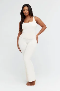 DayFlex Built-In Support Essential Square Neck Vest - Buttermilk