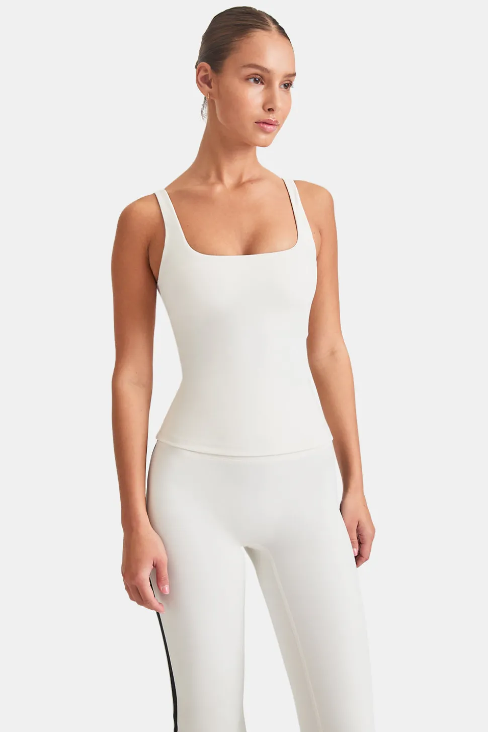DayFlex Built-In Support Essential Square Neck Vest - Ivory