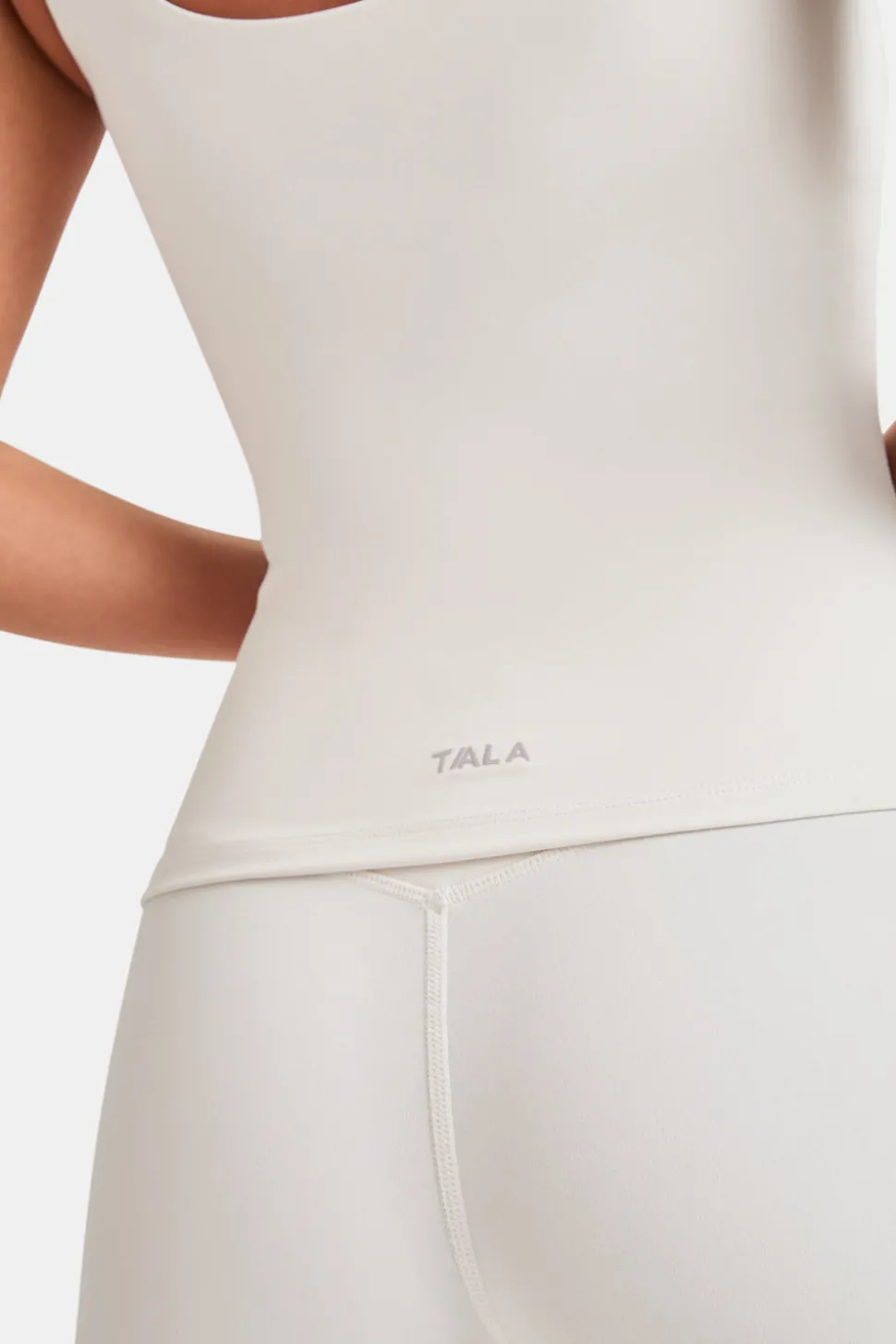 DayFlex Built-In Support Essential Square Neck Vest - Ivory