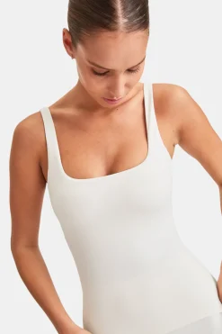 DayFlex Built-In Support Essential Square Neck Vest - Ivory