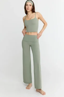 DayFlex Built-In Support Spaghetti Strap Cami Tank - Vintage Khaki