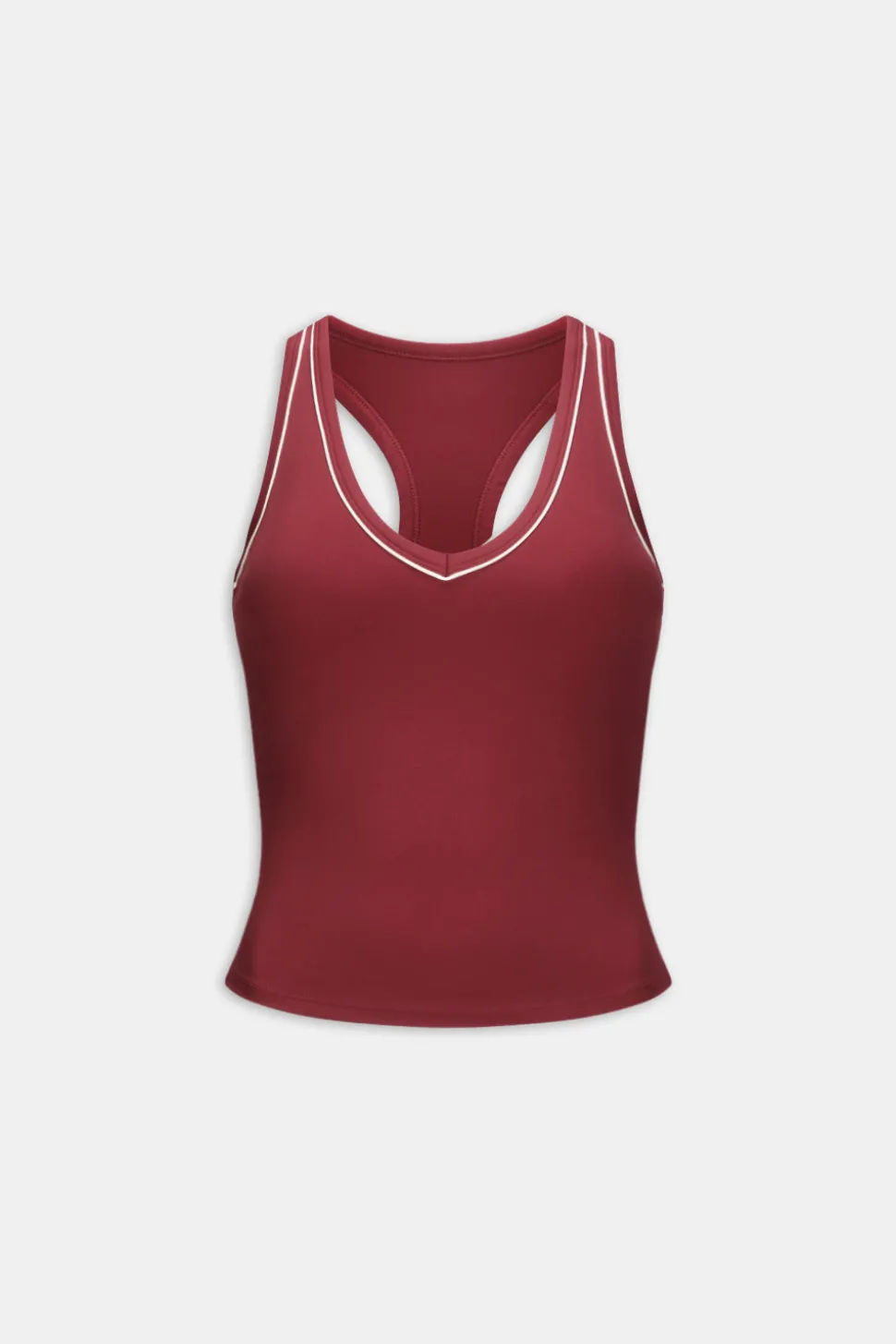 DayFlex Built-In Support V Neck Racer Vest - Vintage Red