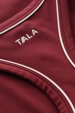 DayFlex Built-In Support V Neck Racer Vest - Vintage Red