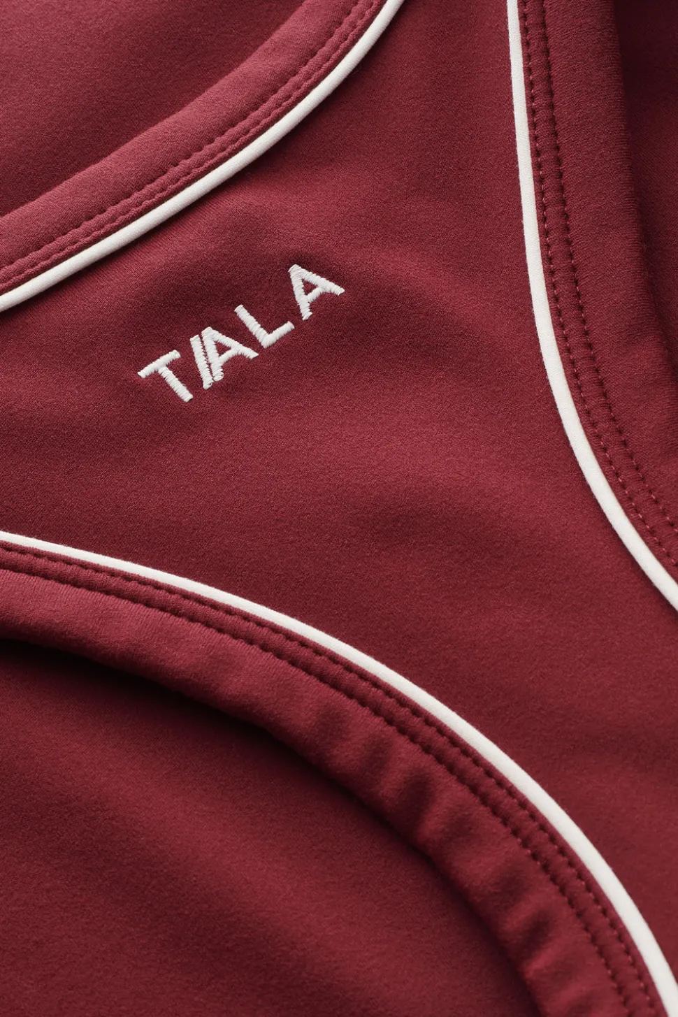 DayFlex Built-In Support V Neck Racer Vest - Vintage Red