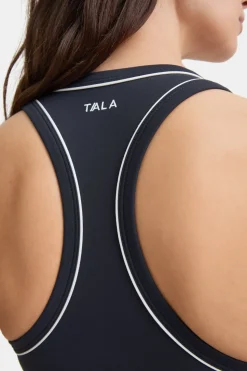 DayFlex Built-In Support V Neck Racer Vest - Midnight Navy