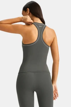 DayFlex Built-In Support V Neck Racer Vest - Dark Olive