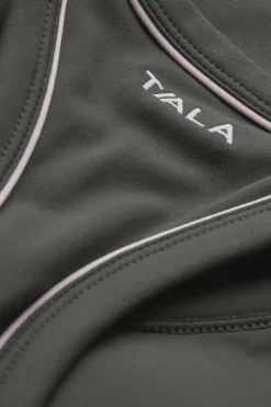 DayFlex Built-In Support V Neck Racer Vest - Dark Olive