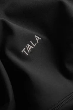 DayFlex Contrast Stripe Side Split Flared Yoga Pant No Front Seam - Shadow Black And Ivory