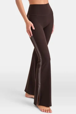 DayFlex Contrast Stripe Side Split Flared Yoga Pant No Front Seam - Americano And Mocha