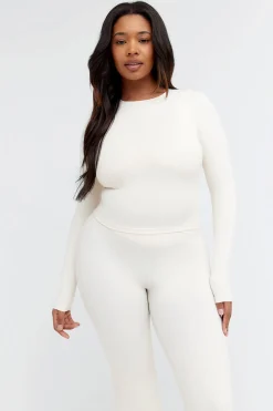 DayFlex Essential Long Sleeve Top - Buttermilk