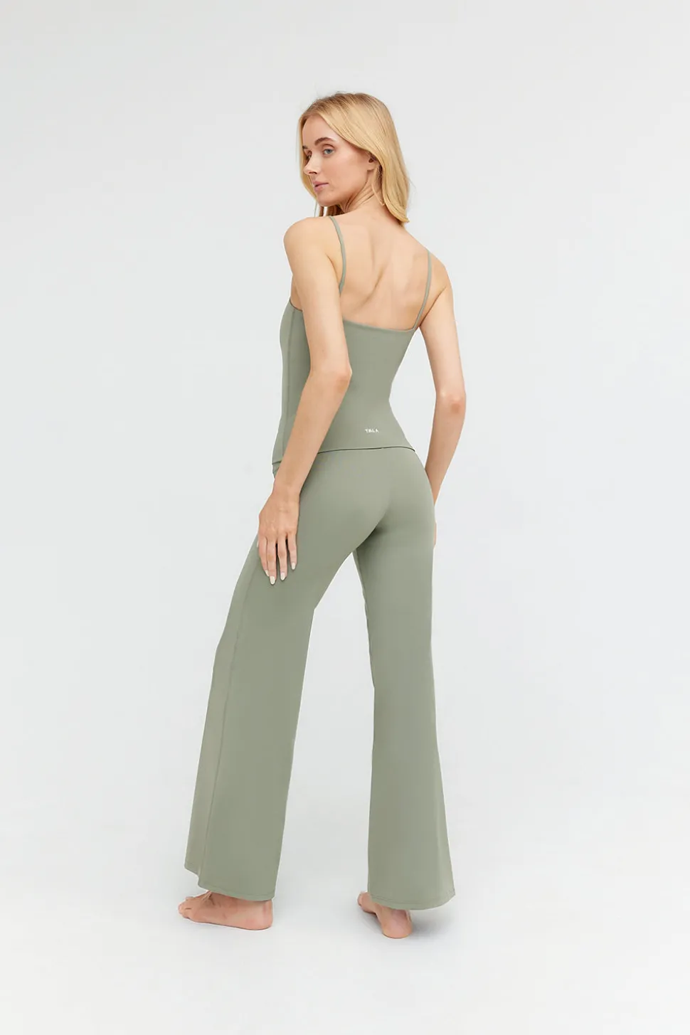 DayFlex Multiway Fold Waist Wide Leg Yoga Pant - Vintage Khaki