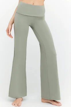 DayFlex Multiway Fold Waist Wide Leg Yoga Pant - Vintage Khaki