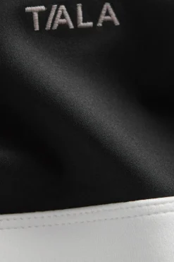 DayFlex Open Back Square Neck Sports Bra - Shadow Black And Ivory