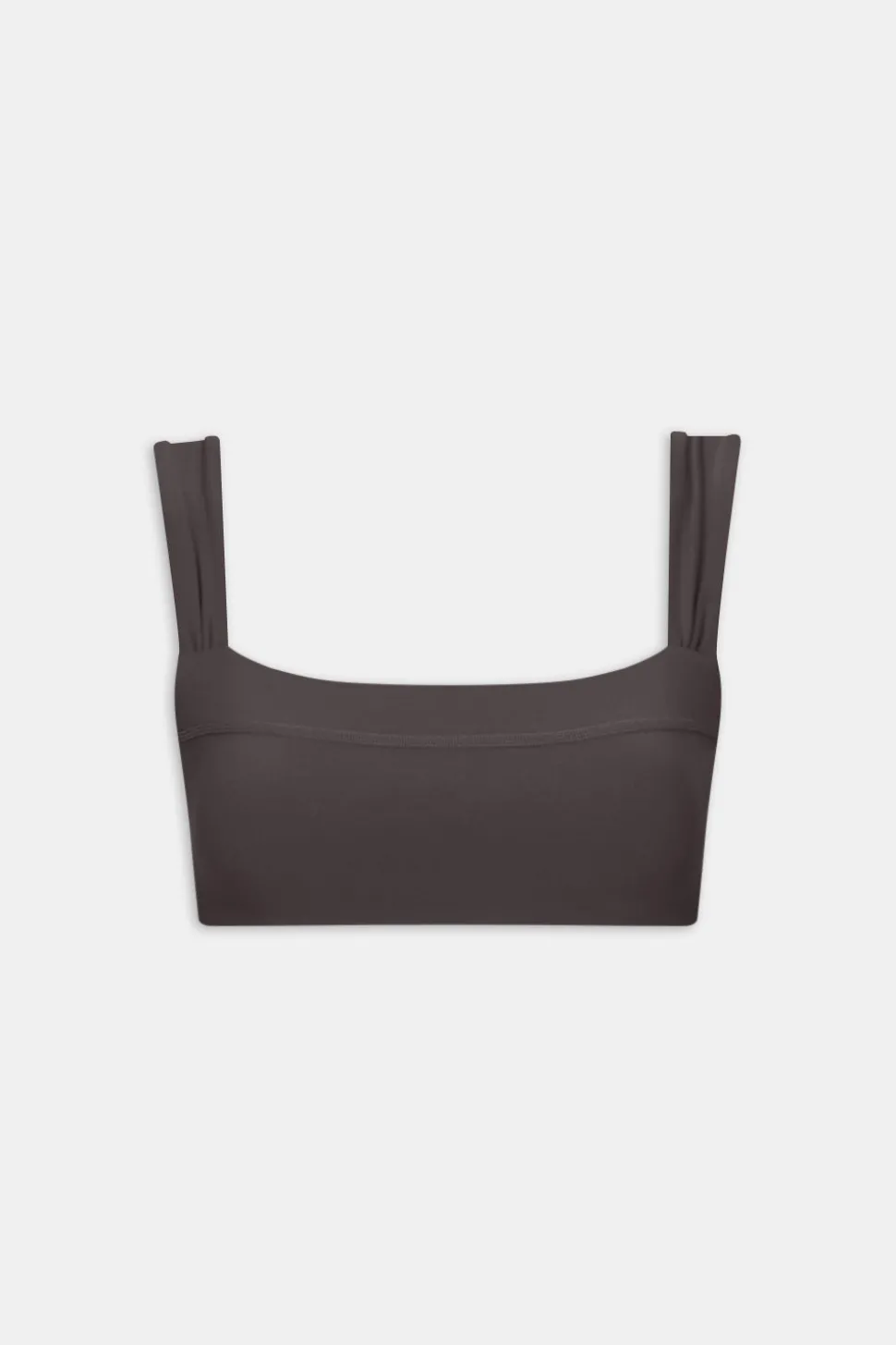 DayFlex Ruched Bandeau Sports Bra - Cool Espresso