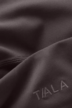 DayFlex Ruched Bandeau Sports Bra - Cool Espresso