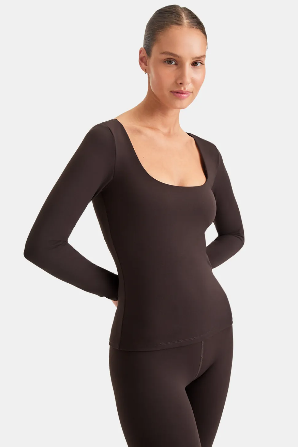 DayFlex Scoop Neck Top - Americano